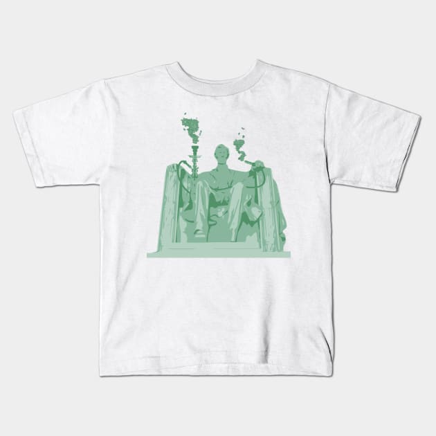 Lincoln | Honest Hookah Kids T-Shirt by moose_cooletti